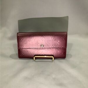 Louis Vuitton Burgundy Vernis Monogram Wallet